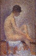 Georges Seurat Flank Stance painting